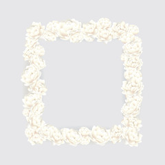 Vector flora frame with jasmine for greeting card or invitation card. Flower background