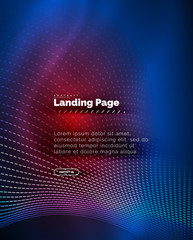 Neon glowing background for landing page