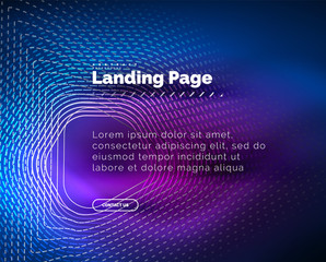 Neon glowing background for landing page