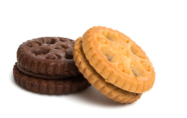 double biscuits isolated