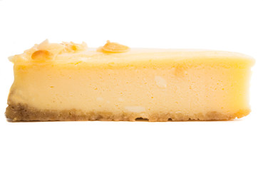 piece of cheesecake isolated