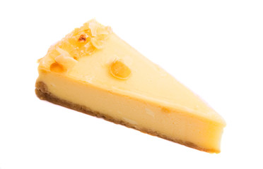 piece of cheesecake isolated