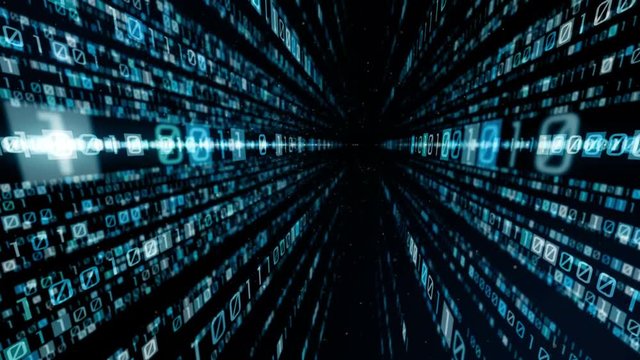 Digital communication concept. Binary code.