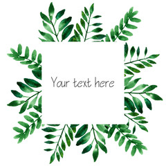 Abstract summer greenery frame