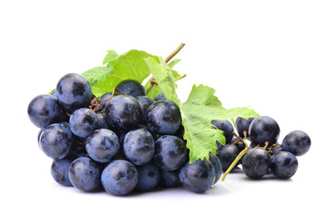 Grapes on a white background
