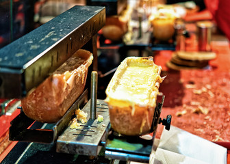 Cheese at Night Christmas Market at Gendarmenmarkt in Winter Berlin