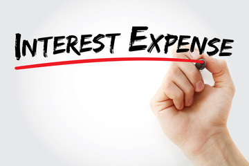IE - Interest Expense acronym, business concept background