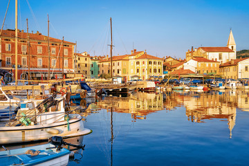 Port in Adriatic Sea in Izola fishing Slovenia