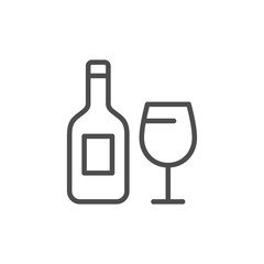 Alcohol drink line icon