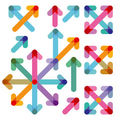 Farbpfeile Piktogramm Sammlung