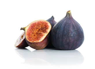 Fresh fig, isolated on white background.
