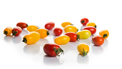 Red and yellow pepper cherry tomatoes