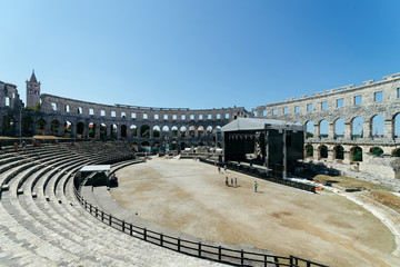 Naklejka premium Amphiteater in Pula in Istria Croatia