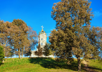 Russian Church at Dubrovitsy in Podolsk city near Moscow Russia