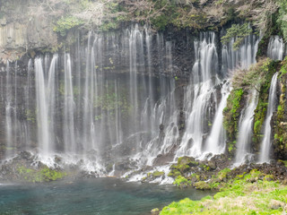 It is a famous spot of Japan, Shiraito Falls. In Japanese it is called 