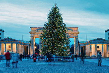Brandenburg Gate Building Berlin night