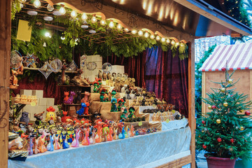 Christmas Market stall at Kaiser Wilhelm Memorial Church Winter Berlin