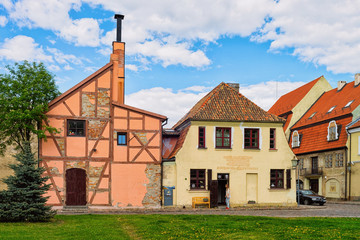 Fototapeta premium Street architecture at Old town of Klaipeda in Lithuania