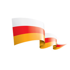 South Ossetia flag, vector illustration on a white background.