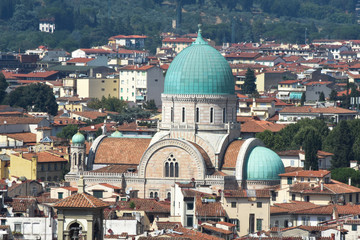 Fototapeta na wymiar Firenze - Sinagoga da piazzale Michelangelo