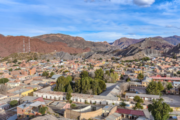 Fototapeta premium Panoramic views from over the city of Tupiza, Bolivia