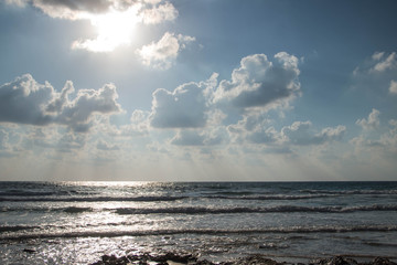 Obraz premium Seascape with clouds