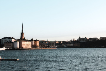 Fototapeta na wymiar Fluss in Stockholm
