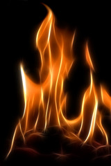 Fototapeta premium Stars and flames