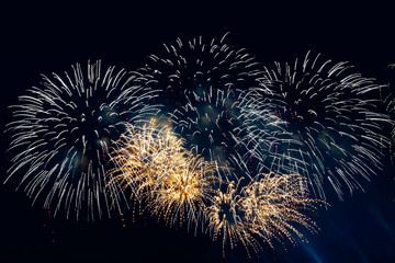 Pyrotechnic show in honor of the holiday. Scarlet Sails. The Great Pyrotechnic Show. A stunning...