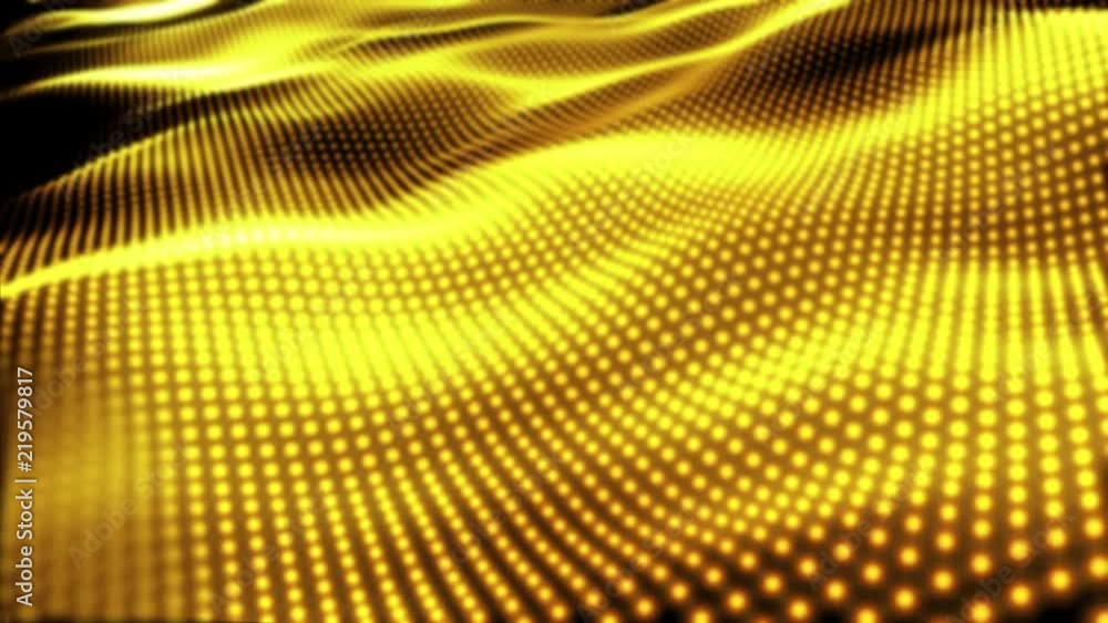 Poster yellow gold landscape flickering moving particle graphic animation background
