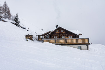 Cabin in the snow