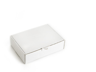Cardboard paper box on a white background