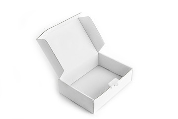 Cardboard paper box on a white background