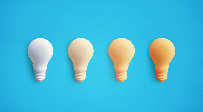Creativity inspiration concepts with lightbulb on pastel color background.Business solution,planning ideas