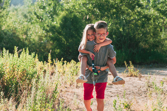 Young Siblings With Your Fishing Rod