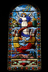 Obraz premium Vierge-Marie. Assomption. Eglise Saint Jean-Baptiste. Les Houches. / Virgin Mary. Assumption. Saint John the Baptist Church. The Houches.