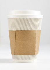 White Paper Cup on a white background.