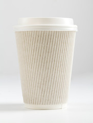 White Paper Cup on a white background..