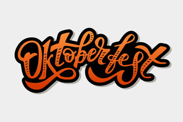 Fototapeta premium Oktoberfest lettering Calligraphy Brush Text Holiday Sticker
