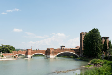 Brücke zur Burg von Verona, Italien