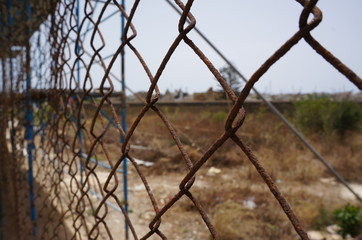 fence with blurry background