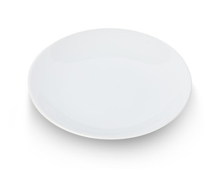 empty plate isolated on white background