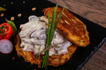 Potato cakes with meat