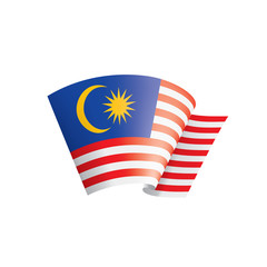 Malaysia flag, vector illustration on a white background.