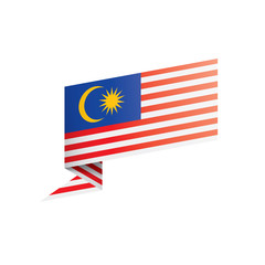 Malaysia flag, vector illustration on a white background.