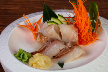 Sashimi with dorado