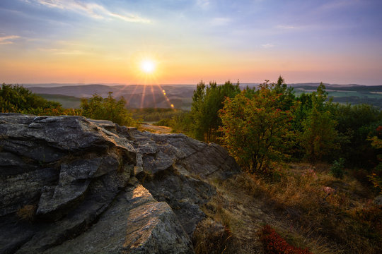 Landschaft Erzgebirge - Blick vom Schwartenberg