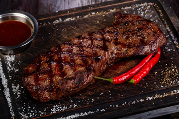 Grilled beef steak