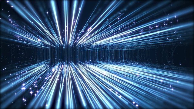 Blue Digital Information Flow Background