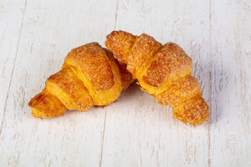 Sweet tasty croissant